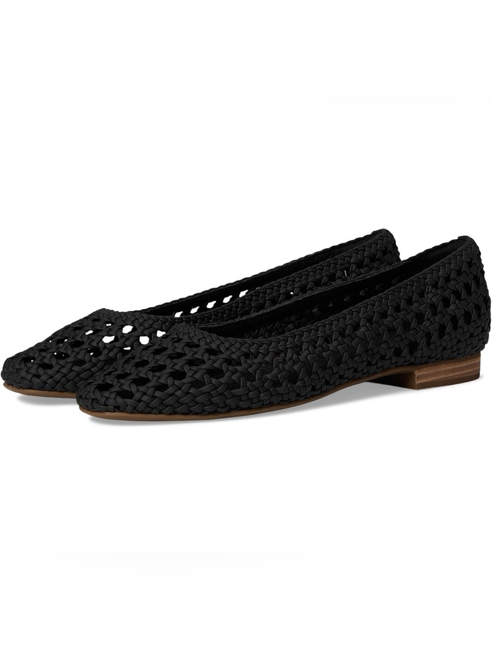 Toms Briella Black Woven Ballet Flat